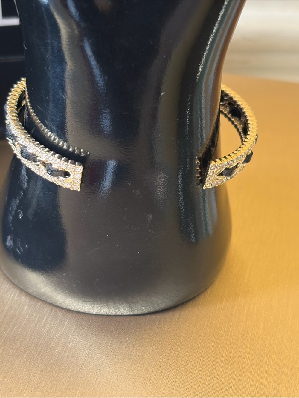 Chanel Gold and black Bangle Bracelet - Picture 9 of 12